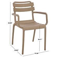 Safavieh Sarah Dining Armchair 2-pack, Yellow, 21.26" x 22.83" x 32...