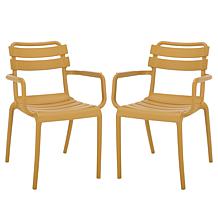 Safavieh Sarah Dining Armchair 2-pack, Yellow, 21.26" x 22.83" x 32...
