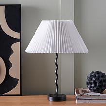 Safavieh Tali Black Metal Table Lamp with Fabric Shade