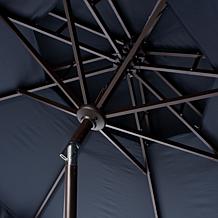 Safavieh Valance 9Ft Doubletop Umbrella with Petal Valance