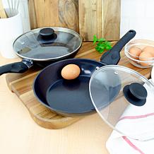 Safe-T-Grip 2-pack 9" Ceramic Coated Nonstick Frypans