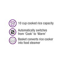 Salton 10-Cup Automatic Rice Cooker & Steamer