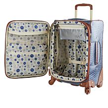 Samantha Brown Croco Embossed Luggage 4-piece Set