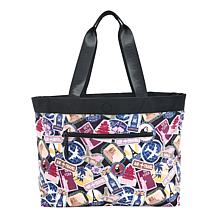 Samantha Brown Reversible Solid/Print Tote Bag