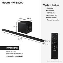 Samsung Ultra-Slim 3.1.2 ch Wireless Dolby ATMOS Soundbar w/Q-Symphony