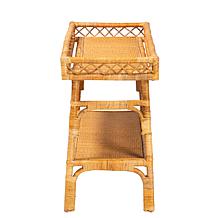 Savitri Bohemian Rattan Console Table 47.2" W x 16.9" D x 27.6" H