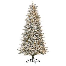 Seasonal LLC Palmetto Flocked 6' Pre-Lit RGBW Christmas Tree