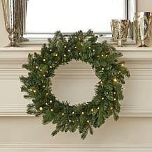 Seasonal LLC Palmetto Pine 24" Lit Green Wreath with Remote Control
