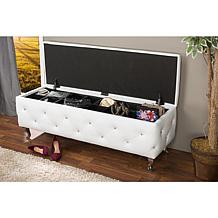 Seine Leather Storage Ottoman