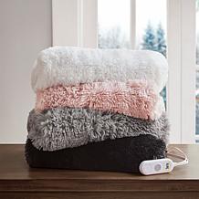 Serta Malea Heated Shaggy Faux Fur Heated Throw 50x60"