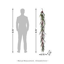 Set of 2 6ft Christmas Greenery PE Dripping Eucalyptus Garlands