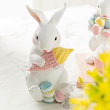 Set of 2 Easter Resin Bunny Table Decor