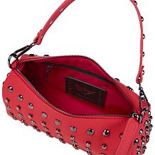 Sharif Legacy Genuine Leather Studded Barrel Shaped Crossbody