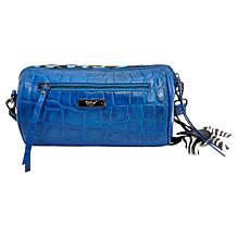 Sharif Legacy Haircalf & Croco-Embossed Leather Barrel Crossbody Bag