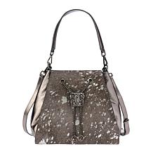 Sharif Legacy Haircalf Leather Drawstring Shoulder Bag