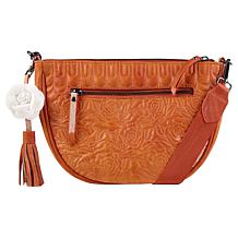 Sharif Legacy Marbleized Quilted Leather Rose Crossbody