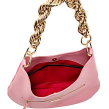 Sharif Legacy Twist-Chain Patchwork Leather Hobo Bag