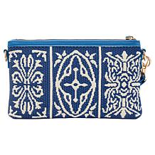 Sharif Sicily Tile Embroidered Wristlet Clutch