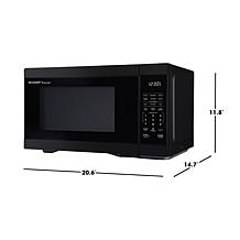 Sharp 1.1 Cubic Foot Black Countertop Microwave Oven