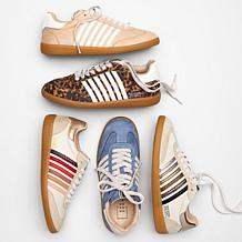 SHUSHOP Steffie Striped Lace-Up Fashion Sneaker