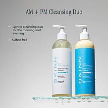 SKINN Non-Negotiables AM & PM Cleansers with Makeup Remover Cloth - AS
