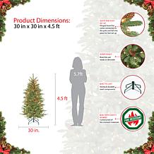 Slim Franklin Fir 4-1/2' Artificial Christmas Tree with Clear Lights