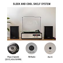 Sloane Record Player With Speakers - Black
