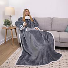 Snuggie Sherpa Blanket with Oversized Sleeves