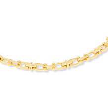 Soave Oro 14K Electroform Horsebit Link Necklace