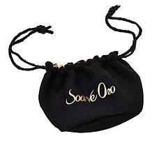 Soave Oro 14K Gold Electroform Graduated Curb-Link Earrings