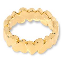 Soave Oro 14K Gold Electroform Polished Heart Band Ring