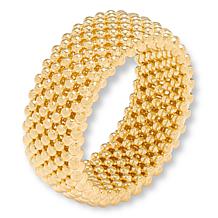 Soave Oro 14K Gold Electroform Popcorn-Style Wide Band Ring