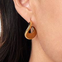 Soave Oro 14K Gold Electroform Spiral Hoop Earrings