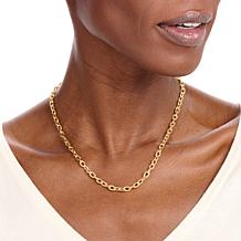 Soave Oro 14K Gold Electroform Twisted Rolo Chain Necklace