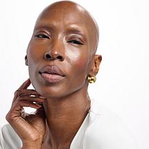 Soave Oro 14K Yellow Gold Electroform Bead Huggie Hoop Earrings