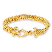 Soave Oro 14K Yellow Gold Electroform Popcorn Chain Bracelet