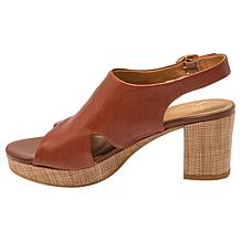 Sofft® Leather Platform Slingback Sandal