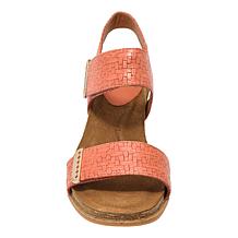 Sofft Verdi II Leather Stacked Wedge Sandal