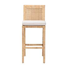 Sofia Casual Rattan Bar Stool 17"W x 20.8"D x 42"H