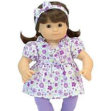 Sophia's by Teamson Floral Top, Leggings & Headband Set for 15" Dolls