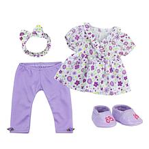 Sophia's by Teamson Floral Top, Leggings & Headband Set for 15" Dolls