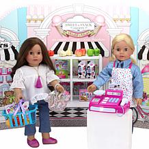 Sophia's by Teamson Kids 14pc Grocery Basket Food Set for 18'' Dolls