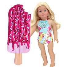 Sophia's by Teamson Kids Bathing Suit and Pool Float for 18" Dolls