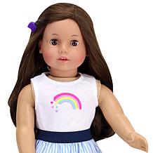 Sophia's by Teamson Kids Rainbow Shirt and Skirt Outift for 18" Dolls