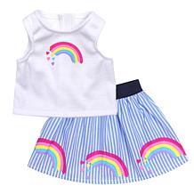 Sophia's by Teamson Kids Rainbow Shirt and Skirt Outift for 18" Dolls