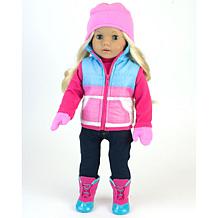 Sophia's by Teamson Kids Vest, Hat, Mittens & Tube Set for 18" Dolls