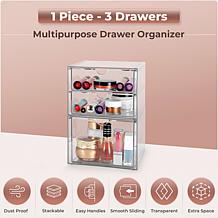 Sorbus 2-pk Makeup Organizer With 3 Drawers