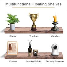 Sorbus 3-Piece Floating Rectangle Shelves 35" x 9"