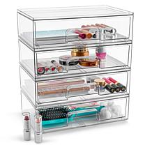 Sorbus 4-Pack of Storage Containers with Pull-Out Drawers