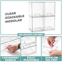Sorbus 4-pack Storage Containers with Pull-Out Drawers